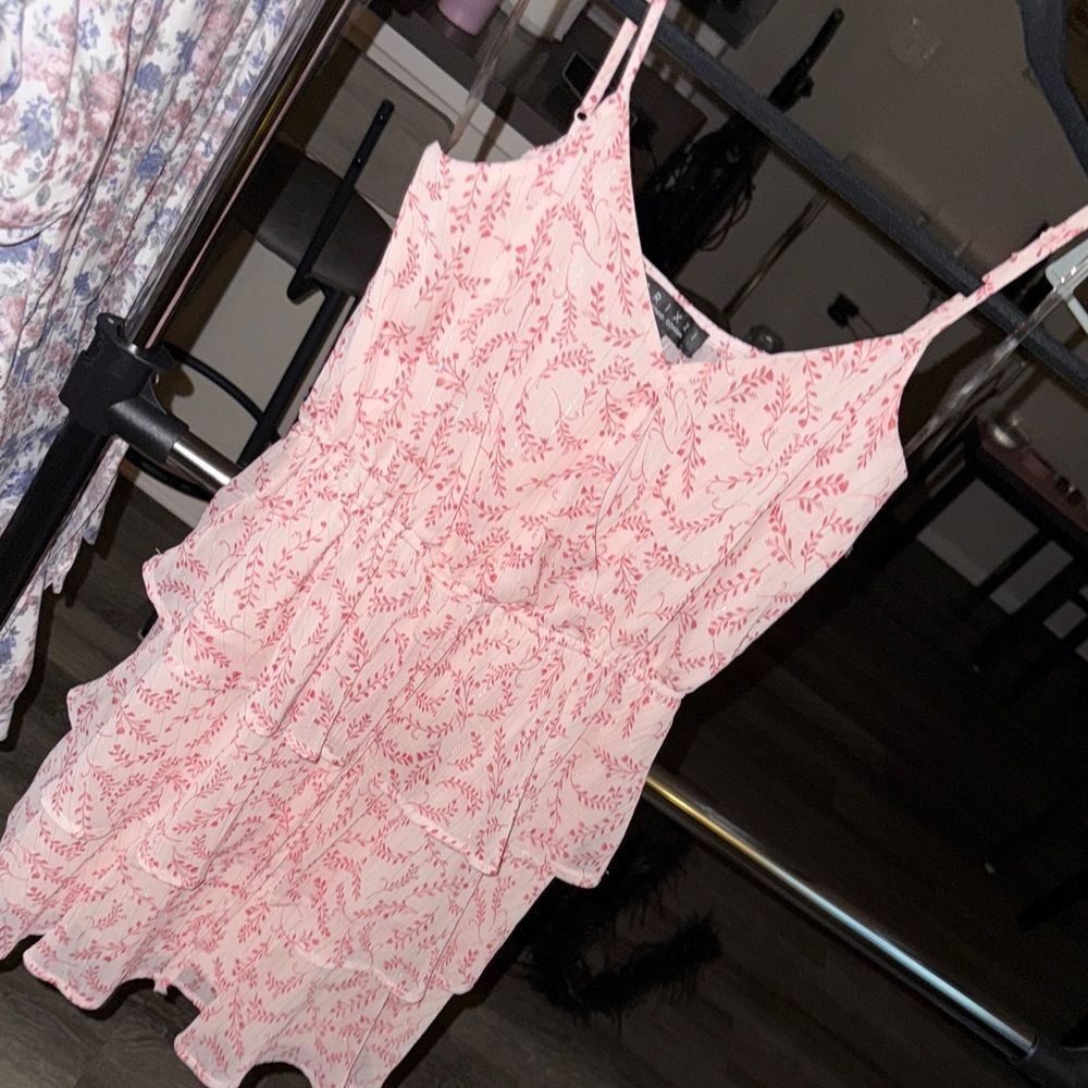 Trixxi Pink and White Floral Dress